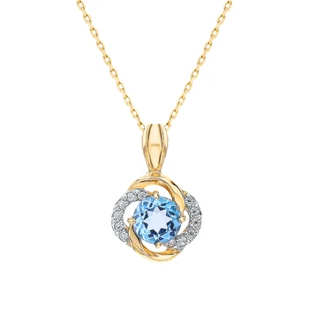 

Gold pendant with Topaz and cubic zirconia sunlight sample 585