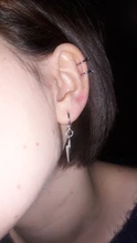 Pendiente de acero inoxidable para mujer, pendiente de Clip para oreja, sin piercing, para cartílago, Punk Rock, 1 unidad
