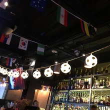 

LED String Light World Cup Soccer Shaped Round ball Fairy Lights with 10/20/40 LEDs For Garden Bar Decoration During Festivals