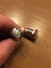 Botón de bloqueo momentáneo, pulsador fijo de cabeza plana de 12mm, 3V, 5V, 9V, 12V, 24V, 220V, resistente al agua, LED, de metal