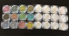 12 unids/set uñas polvo escamas iridiscentes lentejuelas oro plata Super brillante lentejuelas uñas artísticas manicura Decoración