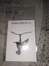 Jisensp Animal Simple collar de acero inoxidable collares de colibrí y colgantes cadena de clavícula tragar aves collar collares