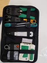 Kit de herramientas de reparación de red de ordenador, Tester de Cable LAN, cortador de cables, destornillador, alicates, juego de herramientas de mantenimiento de prensado, bolsa