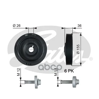 Шкив Коленвала Gates Tvd1126a Gates арт. TVD1126A