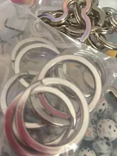 LLavero de acero inoxidable con agujeros para mujer, lote de 10 unidades, 20/23/25/28/30/33/35mm, partido redonda, regalo para hombre