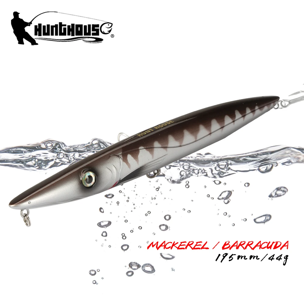 Hunthouse Viper Pencil Fishing Lure Walk Dog Topwater Bait 195mm 44g LW503 Long Cast Stickbait Bluefish Seabass | Спорт и
