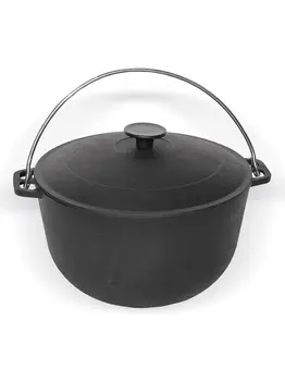 

Cast iron cast Kazan hiking with a cover "tourism", 6 liters.