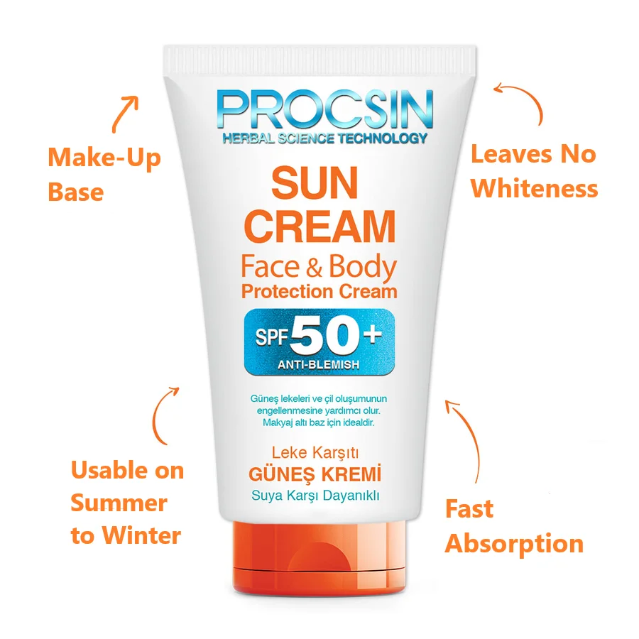 Procsin yüz koruma faktörü 50 + güneş kremi beyazlatma güneş kremi cilt  koruyucu krem Anti Aging yağ kontrol nemlendirici 50 ml| | - AliExpress