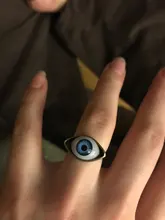 Nueva moda clásica diabólico Vintage ojo anillo de dedo ojo Punk bisutería gótica Halloween anillo de regalo