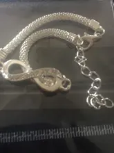 Pulsera Infinity con diamantes de imitación para hombre y mujer, joyería