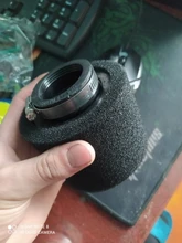 Filtro de aire de espuma de cuello recto, para Scooter, Dirt Bike y motocicleta, negro y rojo, 35mm, 38mm, 42mm, 45mm y 48mm, esponja limpiadora