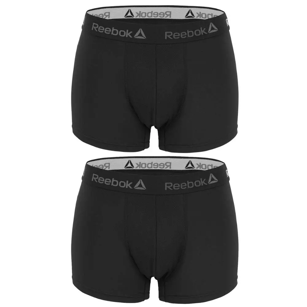 REEBOK трусы-боксеры с изображением Тип боксер пакет 2 единицы несколько комбинаций для того, чтобы выбрать для мужчин - Цвет: Негр
