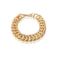 Новая мода, высокое качество, ручная цепочка, ювелирное изделие, золотой цвет, цепочка, текстурированная цепочка, браслеты, браслеты для шикарных женщин