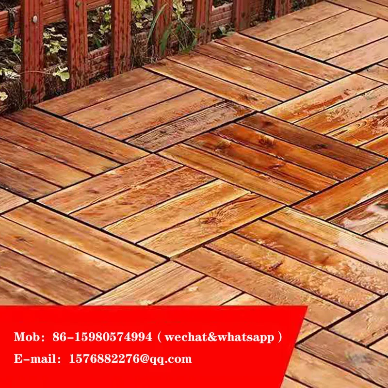 Balcony anticorrosive wood DIY wood floor outdoor anticorrosive splicing floor