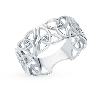

Silver ring with cubic zirconia sunlight sample 925 test