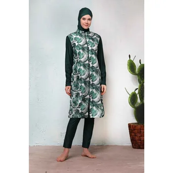 

TROPICAL PATTERNED GREEN HIJAB SWIMWEAR