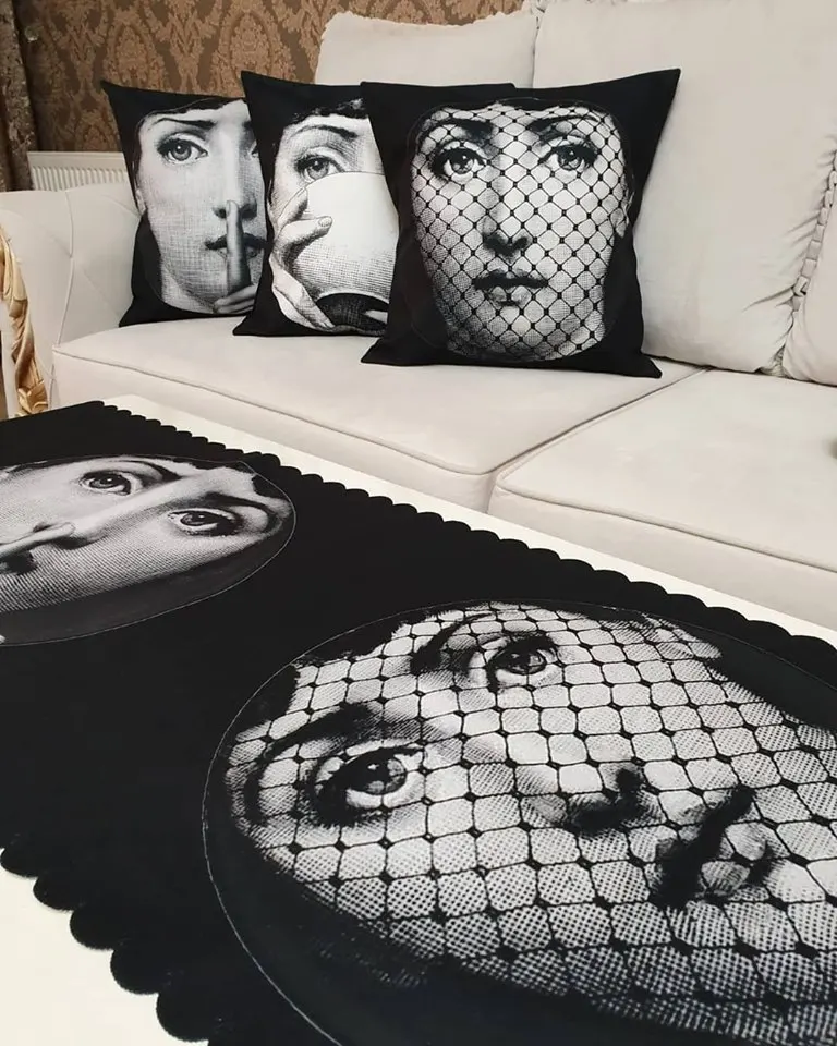 

Fornasetti Luxury Pillow decorate Runner CYZ1001