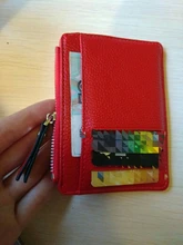 1PC pequeño de crédito cartera Multi-tarjeta de paquete de moda de la PU de la función de la cremallera Ultra-Delgado organizador caso estudiante mujeres monedero de la moneda