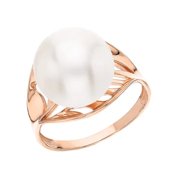 

Gold ring with pearls cultured sunlight sample 585