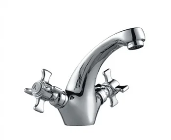 

Смеситель двуручковый для раковины хром