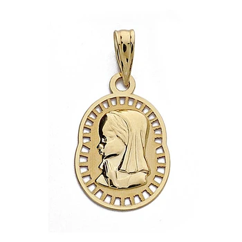 

Medal 18k gold Vigen Nina 19mm. Openwork [9006]