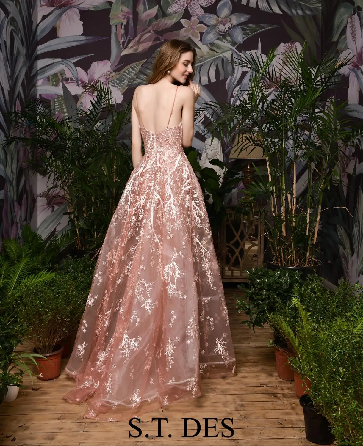 NEW Arrival 2020 St.Des A-line Russian Pink Spaghetti Strap Designer Brilliant Elegant Floor Length Evening Dress Party Dress