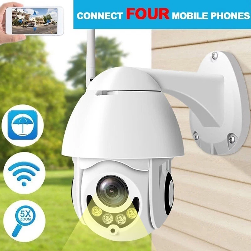 IP66 видеокамера с Wi-Fi Обнаружение движения домашняя съемка PTZ 2.0MP 1080p Full HD ONVIF IOS Android фотография