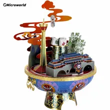 Microworld – Puzzle Nano 3D en métal, dans la Province chinoise du Sichuan, modèles de bâtiments en vedette, Kits, jouets éducatifs découpés au Laser à faire soi même