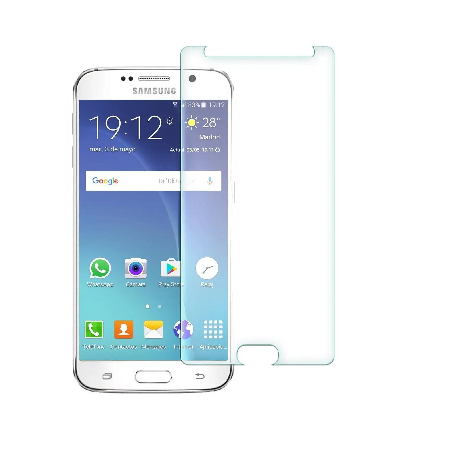Закаленное стекло для защиты экрана для SAMSUNG GALAXY S6 - Цвет: Прозрачное закаленное защитное покрытие