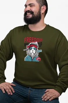 

Angemiel Wear Freedom Lion Green Men 'S Sweatshirt