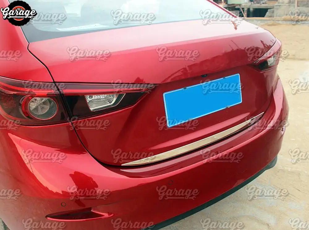 Накладка на заднюю крышку багажника для Mazda 3- литье из нержавеющей стали 1 комплект/1 шт. украшение для автомобиля