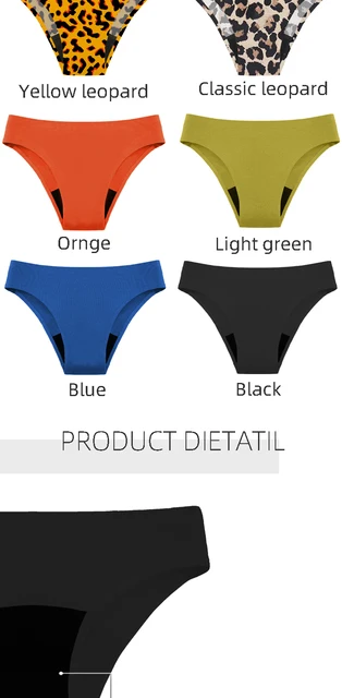 Girls Seamless Swimwear Menstrual Panties 4-layer Leakproof Sexy