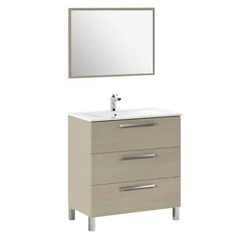

Bathroom Cabinet or toilet with mirror with matching frame including oak color DOES NOT INCLUDE SINK.
