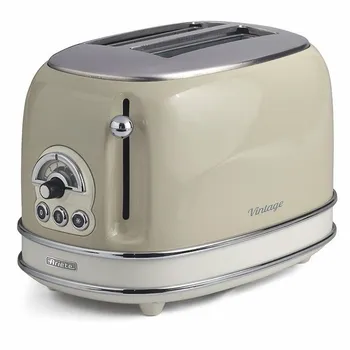 

Beige vintage Ram bread toaster-810w-2 wide slots-6 tueste positions-cold walls-Non-slip feet