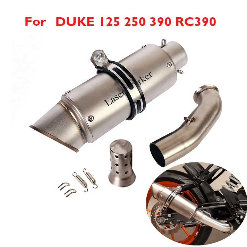 

Motorcycle Exhaust Pipe Middle Connect Link Pipe Muffler Tip Silencer Escape Modified For DUKE 125 250 390 RC390 2017-2020