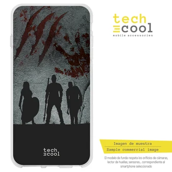

FunnyTech®Stand case for Motorola Moto Silicone G7 Power L Series Vikings silhouette Characters