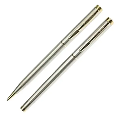 Set Pierre Cardin (Pierre Cardin): Ballpoint Pen + roller pen silver body brass pc0801bp/RP blue (art. 142464) | Канцтовары для