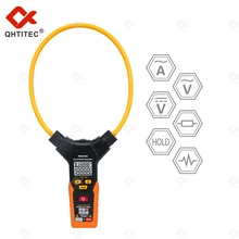 Qhttec – ampèremètre de Camp Flexible PM2019S, multimètre numérique ca/cc, affichage LCD, rétro éclairage, testeur Ohm, haute sécurité