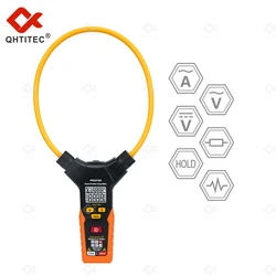 Qhttec – ampèremètre de Camp Flexible PM2019S, multimètre numérique ca/cc, affichage LCD, rétro éclairage, testeur Ohm, haute sécurité 