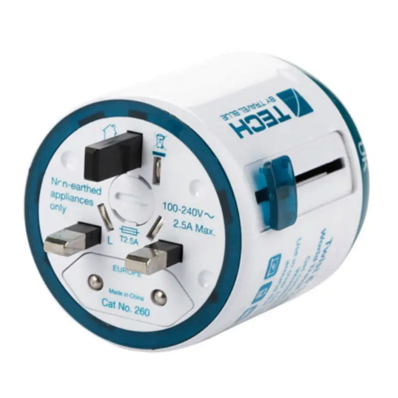 Универсальный адаптер-переходник Travel Blue Sliding Adaptor(260) цвет Зеленый