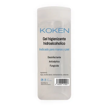 

KOKEN-Higienizante Gel 50ml, Gel hidroalcoholico, sanitizer portatil, fast dry rinse, 65% alcohol