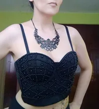 Camisole Top Corset Crop-Top Slim High-Waist Gothic Sexy Women Solid Fashion Commute