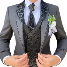 Białe garnitury męskie smokingi ślubne wykonane na zamówienie Slim Fit podwójne piersi Blazer Groom 2 sztuk formalne garnitury biurowe najnowszy styl Ja