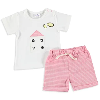 

ebebek Luggi Summer Baby Girl Home Tshirt Short Set