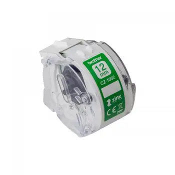 

Brother CZ-1002 labeling tape white on green