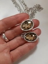 Anslow de joyería de moda de calidad superior Retro Oval grande anillo de dedo de cristal para las mujeres parejas de mujeres regalo de día de San Valentín LOW0041AR