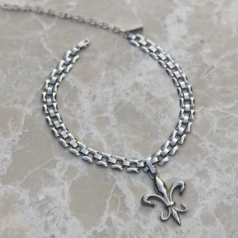 GULCE DERELI, LILY SYMBOL CHARM ожерелье чокер, винтажная цепочка ожерелье чокер, продукт, Подарочная коробка, позолоченное/посеребренное