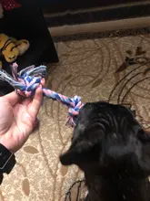 1 Uds mascotas suministros para mascotas perros perro cachorro de algodón perro nudo juguete Durable hueso trenzado cuerda 15CM divertido herramienta (Color al azar)