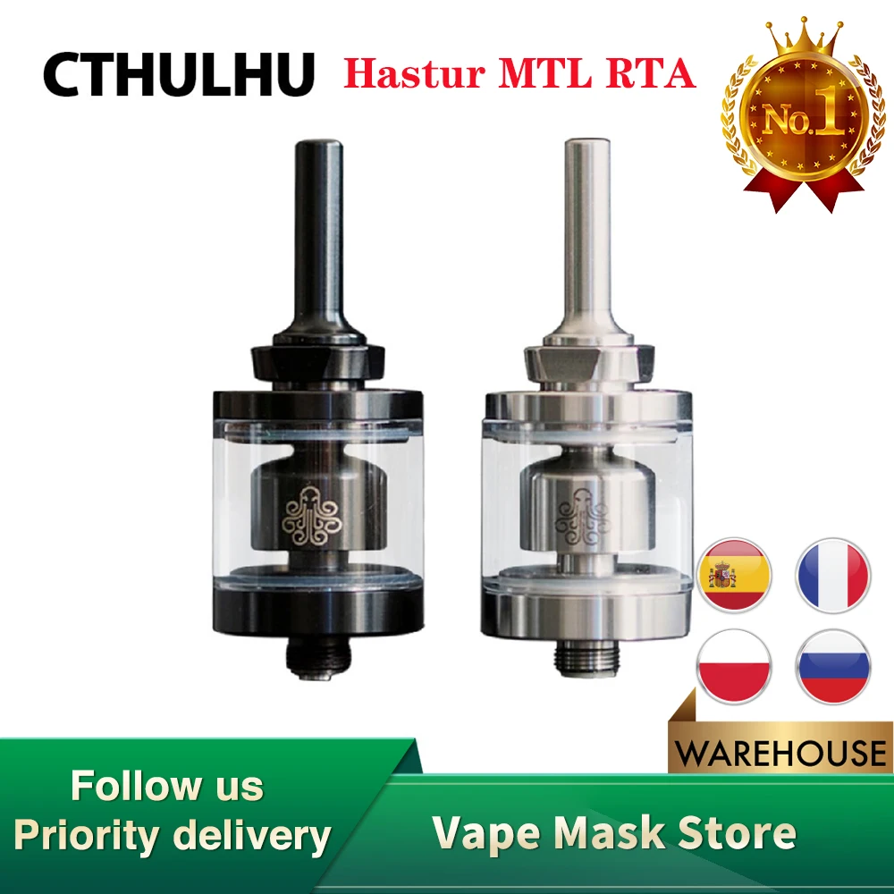 Оригинальный Cthulhu Hastur MTL RTA мини 2 мл бак атомайзер контроль воздушного потока с