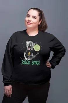 

Angemiel Wear Rockstar Tiger Black Women Sweatshirts